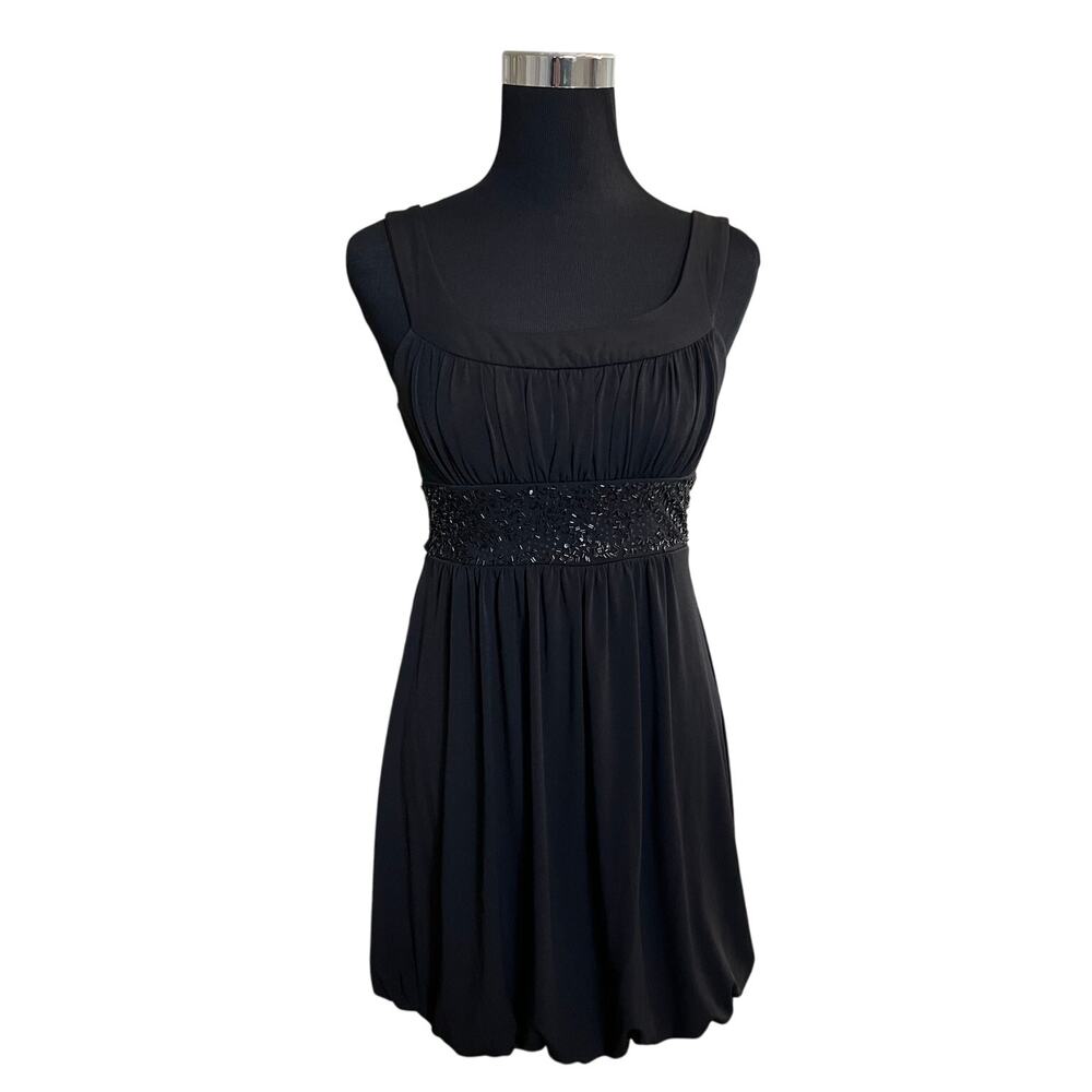 Vintage Rampage Womens Sleeveless Black Beaded Dress Size M